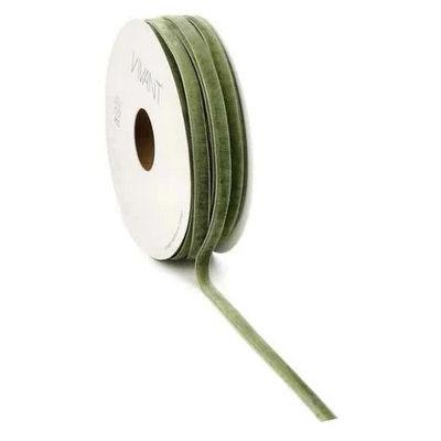 Vivant Velvet Narrow Ribbon - Moss